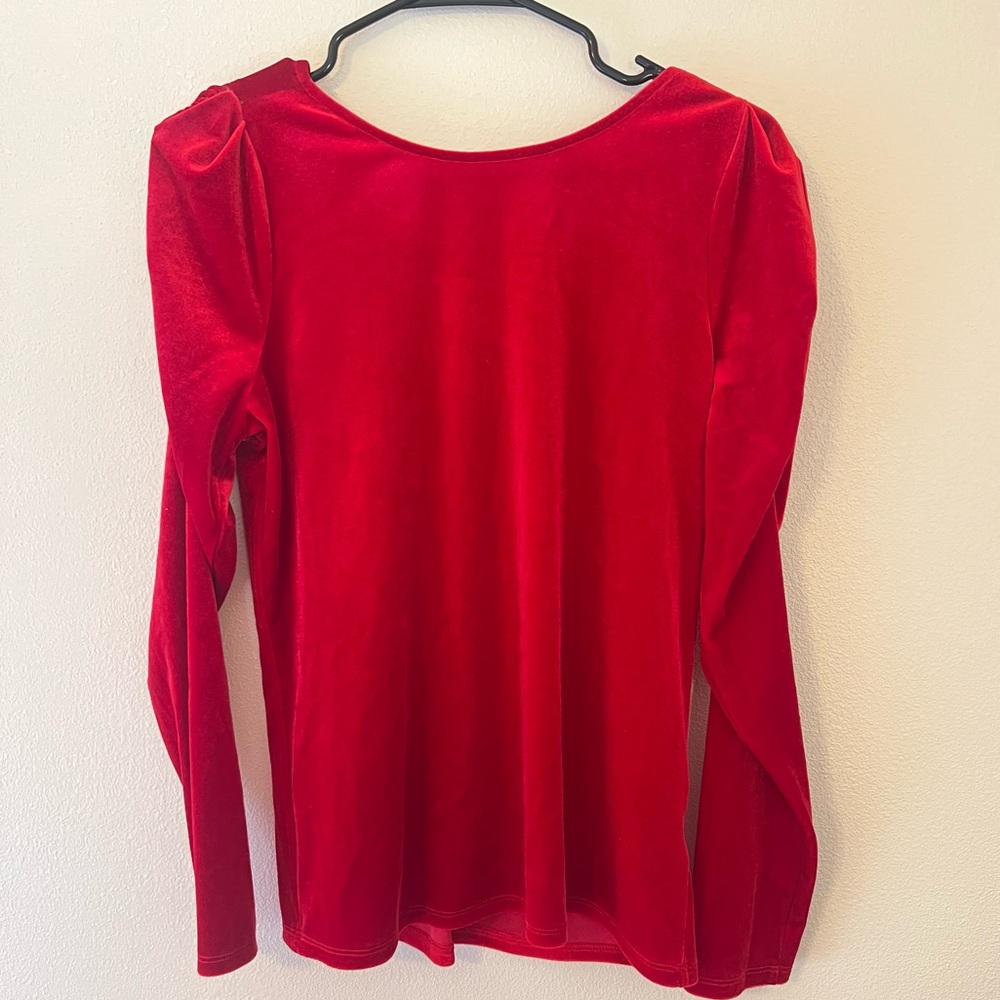Gibson Latimer red blouse top size M